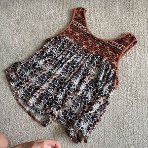 Free People cropped swing top